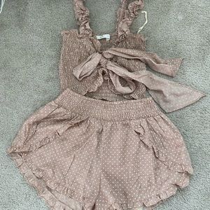 Mustard Seed These three boutique smocked pocka dot set